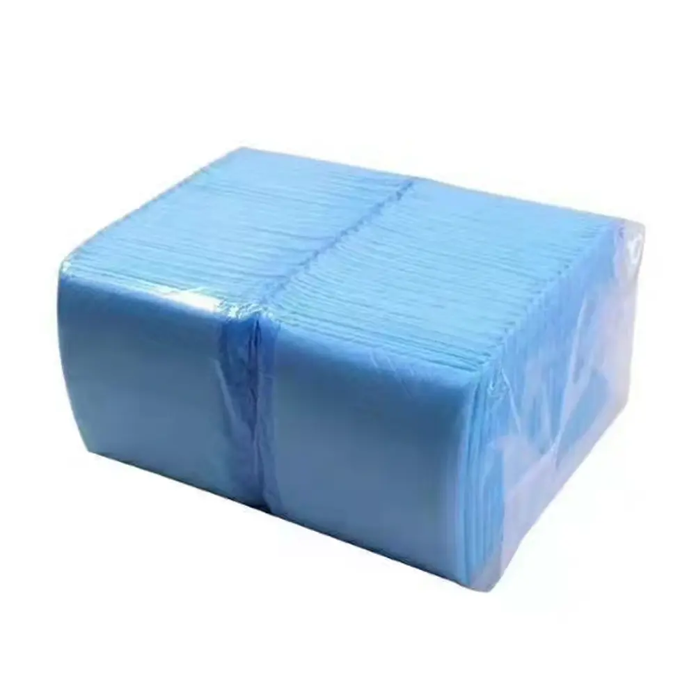 Disposable pet urine pad with blue leak proof backing
