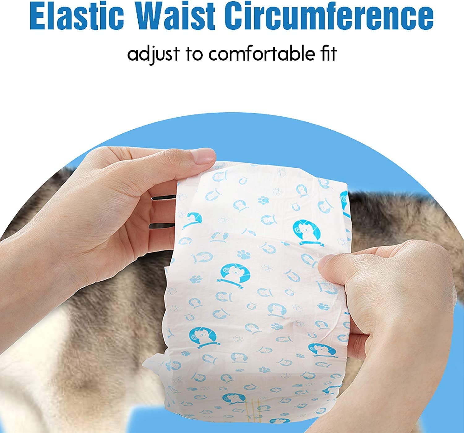 12 counts disposable diapers for a large male pet