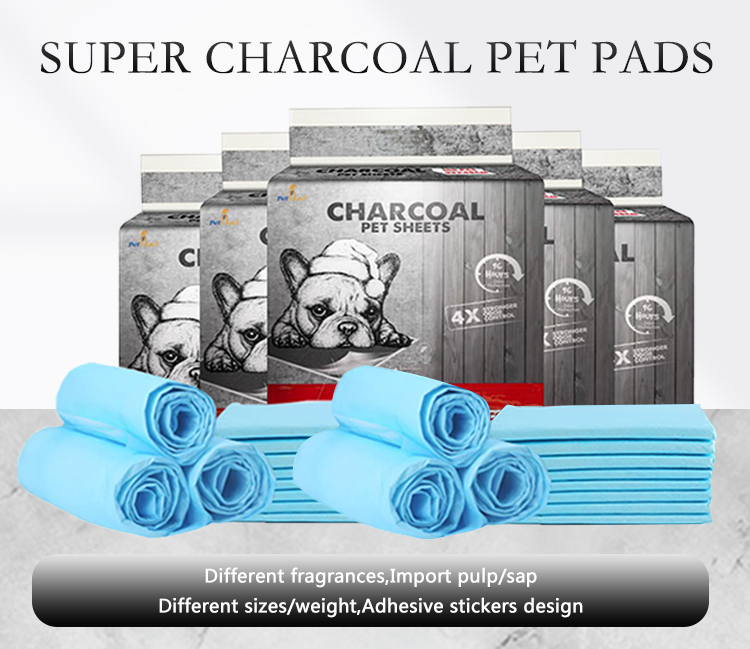 Best Charcoal Dog Pee Pad Leak Proof Quick Dry Disposable Bamboo Cat Pee Pads Small size